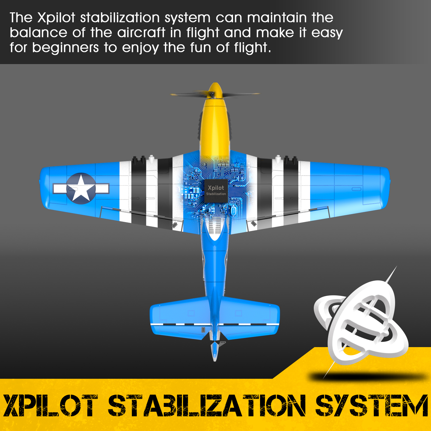 VolantexRC-Mini-Mustang-P-51D-V2-EPP-Spannweite-400mm-24G-4CH-6-Achsen-Gyro-One-Key-Aerobatics-XPilo-1987786-6